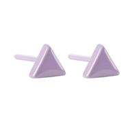 PAMTIER Orecchini a Perno in Ceramica per Uomini Donne Colorati Leggeri Multicolore Geometrici Piccola Sfera Quadrato Rotondo Triangolo Porcellana Acciaio Inossidabile Gioielleria Triangolo-Viola