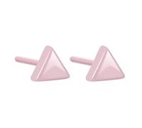 PAMTIER Orecchini a Perno in Ceramica per Uomini Donne Colorati Leggeri Multicolore Geometrici Piccola Sfera Quadrato Rotondo Triangolo Porcellana Acciaio Inossidabile Gioielleria Triangolo-Rosa