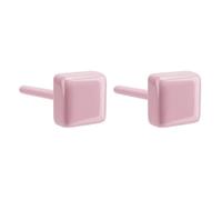 PAMTIER Orecchini a Perno in Ceramica per Uomini Donne Colorati Leggeri Multicolore Geometrici Piccola Sfera Quadrato Rotondo Triangolo Porcellana Acciaio Inossidabile Gioielleria Quadrato-Rosa