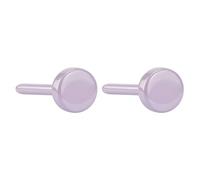 PAMTIER Orecchini a Perno in Ceramica per Uomini Donne Colorati Leggeri Multicolore Geometrici Piccola Sfera Quadrato Rotondo Triangolo Porcellana Acciaio Inossidabile Gioielleria Cerchio-Viola