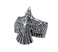 PAMTIER Uomo Acciaio Inossidabile Annata Volante Aquila Anello Banda Falco Animale Progettare Argento Taglia 14