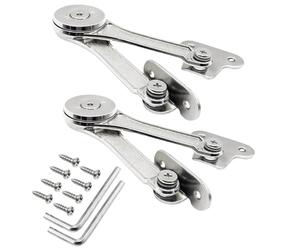 Pamtns 2 Pezzi Supporto Cerniera del Coperchio Pieghevole Sollevamento Regolabile della Cerniera di Supporto Standard Supporto Fermo a Ribalta Braccetto a Leva Cerniere per Mobili Armadietti