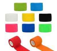 Pamtns 20 Pezzi Benda Elastica Coesiva 2.5cmx4.5m Bendaggio Adesiva Garza Autoadesiva Bende Nastro Autoadesiva Fasciatura Sport Nastro Salvapelle Sportivo Garza Traspirante Fascia per Mani Piedi Pet