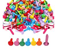 Pamtns 400 Pezzi Fermacampioni Piccoli Brads Round Multicolori Mini Fermacampioni Puntine Chiodini Mini Brads Metallo Elementi di Fissaggio Puntine Colorati Fermagli in Carta per Scrapbooking DIY