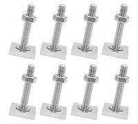 Pamtns 8 Pezzi Viti Scorrevoli T Track Viti M6 Inox Adattatore per Binario a T Scatola da Tetto Adattatore Dado a T Track Kit Cava a T Adattatore Bulloni a T Bulloni a Testa Quadrata M6*35mm