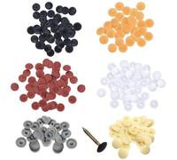 Pamtns Tappi per Viti 600 Pezzi Tappi Coprivite in Plastica Rotondi Coprivite in Plastica Nero Tappi a Vite per Viti a Croce Phillips Tappo a Vite Tappi di Copertura a Scatto per Vite Phillips 7-8mm