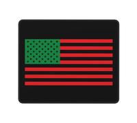 Pan-African American Flag Mousepad Bordi Cuciti Tappetino per Mouse Portatile Mouse Pad per Pc Accessori Scrivania Lavoro 25X30Cm