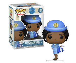 Pan Am Hostess Con Blu Borsa 9.5cm Pop Vinile Figura 141 Ad Icone Nuovo