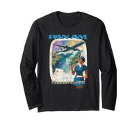 Pan Am Touring The Transatlantic Retro Flight Advertisement Maglia a Manica