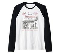 Pan Am When Experience Counts Vintage Airplane Photo Maglia con Maniche Raglan