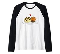 Pan di Pane Dolce e Cioccolata Calda Messicana Maglia con Maniche Raglan