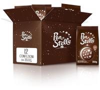 Pan di Stelle Biscotti Frollini con Cacao, Cioccolato e Latte Fresco Italiano, Colazione Ricca di Gusto, 12 Confezioni da 350 g