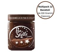 Pan Di Stelle Crema Nocciole Con Granella di Biscotto Multipack 12 Barattoli