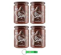 Pan di Stelle Crema Spalmabile Nocciola Crema Spalmabile 4 x 580 g Crema con grani di biscotti senza olio di palma + Portachiavi Beni Culinari