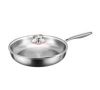 Pan Di Titanio -, 12,6 Pollici L, Padella Con Coperchio | Pidocchi Di Frittura Resistenti A Graffio Per Stufe A Induzione E Elettriche | Utensili Da Cucina, Padella Versatile Per Gr
