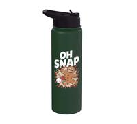 Pan di zenzero natalizio a baseball Oh Snap Stainless Steel Insulated Water Bottle