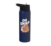 Pan di zenzero natalizio a baseball Oh Snap Stainless Steel Insulated Water Bottle