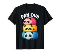 Pan Duh Kawaii Panda Divertente Maglietta
