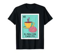 Pan Dulce Concha Amante del caffè El Pan con Cafecito Messicano Maglietta