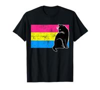 Pan Flag Carino Gattino Gatto LGBT Pansessuale Gay Pride Maglietta