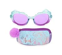 Pan Oceanic - Occhiali da sole per bambine Disney Princess con custodia per occhiali abbinati per bambini, Sirenetta, Small