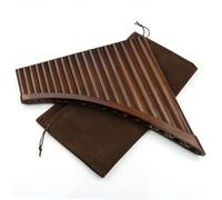 Pan Pipes 15/18 Tubi Marrone Piatto Flauto Di Pan G/F Chiave Pan Tubi Strumento Musicale Tradizionale Cinese Flauto Di Pan Di Bambù(F tone)