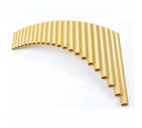 Pan Pipes Flauto Di Pan 22 Tubi Materiale ABS Flauta Flauto Di Pan Strumento Musicale Popolare Fatto A Mano Per Mano Destra/Sinistra(L Gold)