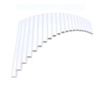 Pan Pipes Flauto Di Pan 22 Tubi Materiale ABS Flauta Flauto Di Pan Strumento Musicale Popolare Fatto A Mano Per Mano Destra/Sinistra(R White)