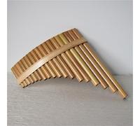 Pan Pipes Strumento Musicale Nazionale Tradizionale Flauto Di Pan In Bambù Amaro Con Accordatura A F A 18 Tubi Con Superficie Verniciata(L)
