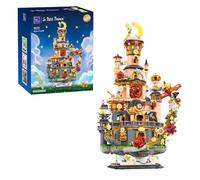 PAN TASY Le Petit Prince Castello Stellato Set di Costruzione DIY Modello Fantastico per Adulti e Bambini, Regalo Creativo con Rosa Iconica, Dettagli di Aereo Pianeti Giocattolo da Collezione
