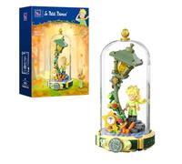 PAN TASY Le Petit Prince Set di Mattoncini Costruibili Lampada Stellare Modello Creativo Fai-da-te con Minifigure e Copertura Antipolvere Alta Trasparenza Regalo Mattoncini Premium per Decorazione
