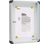 PAN52 Bacheca Porta Avvisi/Pubblicitá in Alluminio E Metacrilato Con Capacità pe