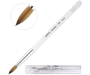 Pana Raffinato 100% Puro Kolinsky Nail Art Pennello Con Rotondo Acrilico Manico