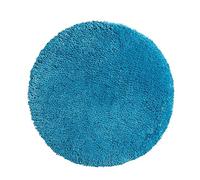 PANA® Tappeto da bagno rotondo in microfibra a pelo lungo (Ø 71 cm) • Morbido, soffice, antiscivolo e lavabile • Per bagno, doccia o discesa vasca • Colore: Petrolio