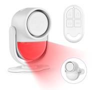 PANACARE Sensore di Movimento Allarme 125dB Sensore di Movimento Rilevatore di Sicurezza a Infrarossi Wireless per Interni con Telecomando/Batterie/110°Angolo/2 Suoni per Casa/Capanno/Garage