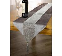 Panache Emma Barclay Eclat - Runner da tavola Diamante in argento - 13x90 (33x228cm)
