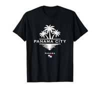 Panama Città Panama Bandiera Palme Maglietta