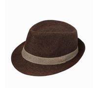 Panama Fedora Cappelli da uomo, vintage a tesa corta rovesciata, protezione solare anti-UV, cappello estivo da spiaggia, cappello da sole classico elegante da cowboy fascinator per vacanze, viaggi,