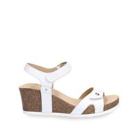Panama Jack Sandali in Pelle con Zeppa Julia B17 Bianco Donna
