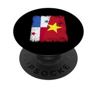 Panama Vietnam Half Flag Panamense Vietnamita Storia PopSockets PopGrip Adesivo