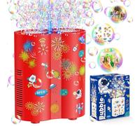Panamalar Macchina Bolla Fuochi D'artificio, Macchina per Bolle di Sapone Automatica per Bambini 20000+ Bolla/Min,26 Fori Giocattoli Sparabolle con Luci/240ml Soluzione per Festa All'aperto Matrimonio