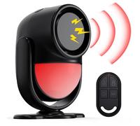 Panamalar Sensore di Movimento Allarme, Rilevatore di Movimento PIR 125dB con Telecomando/110°Angolo/2 Suoni, Sistema di Allarme Domestico Senza Fili per Casa Garage Furgone Ufficio(Batteria Inclusa)