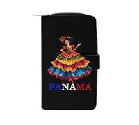 Panamanian Heritage and Pride - Portafoglio da donna in pelle PU, lungo, organizer per ufficio e viaggio
