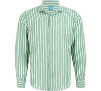 Panareha Camicia da Uomo in Lino a Righe Amalfi Verde (M)