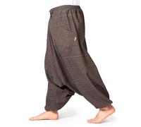 PANASIAM Aladin Pants Cotton 'Lini', Brown, L