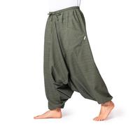 PANASIAM Aladin Pants Cotton 'Lini', Olive Green, L