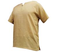 PANASIAM camicia estiva senza colletto I 100% cotone I manica lunga o corta uomo