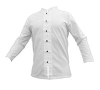 PANASIAM Camicia Pescatore Patta con Bottoni - Camicia Estiva Leggera | Camicia pescatore in cotone, manica corta o lunga da uomo, vestibilità comoda, bottoni in legno anche come camicia medievale