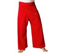 PANASIAM Fisherman Pants Unicolor, Red, L