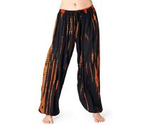PANASIAM Harem Pants Bogota TieDy, Black Orange, M